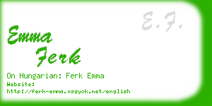 emma ferk business card